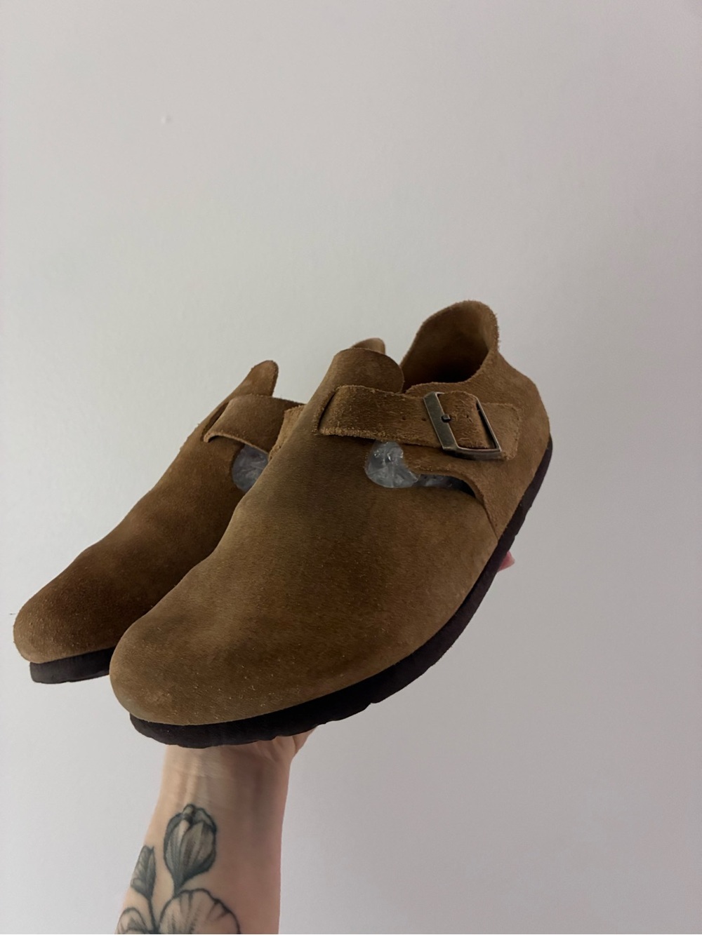 Birkenstock Suede Slip-On Clog in Brown